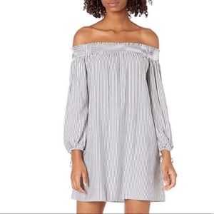 Jack by BB Dakota Off the Shoulder Striped Peasant Dress